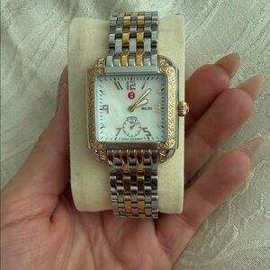 Michele Two-Tone Gold and Silver Women's Watch
